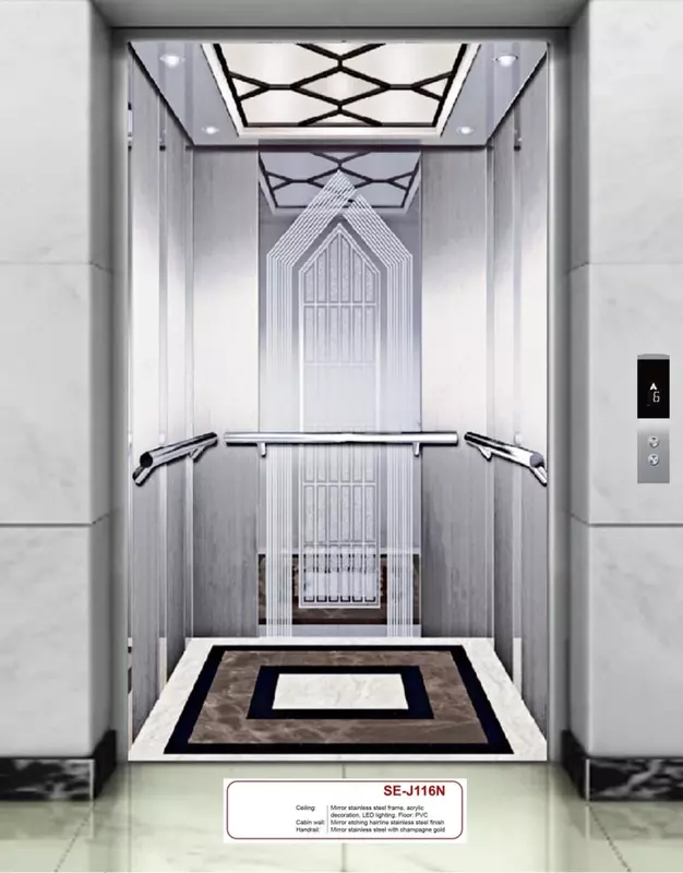 Зеркальный пассажирский лифт "SE-J116N" - от 149 000 000 сум
