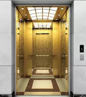 Зеркальный пассажирский лифт "SE-G003" (Золотистый)