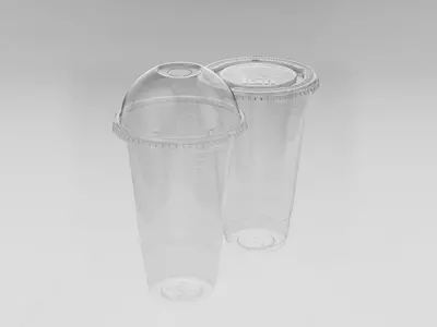 Стаканы пластиковые с купольной крышкой 700мл