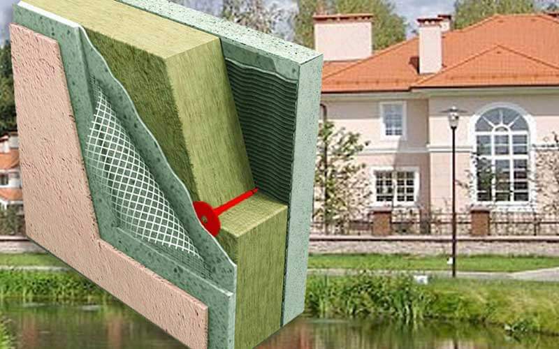  ROCKWOOL базальтовый утеплитель на основе базальта  минеральная вата плотностью 115 кг/м3. для утепления Фасада дома с шумоизоляций 54 дицибела - 