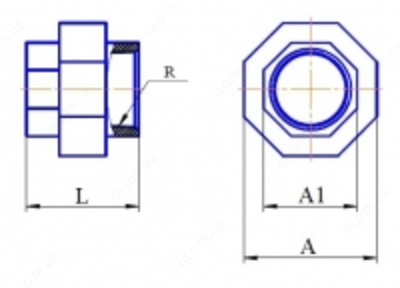 Муфта соединительная с накидной гайкой - Цена по запросу
