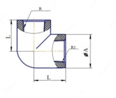 Отвод резьбовой переходной (90 градусов) - Цена по запросу