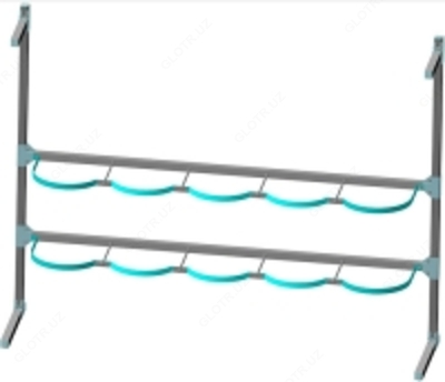 Многоместные стойки с полкой под коллектор - Цена по запросу