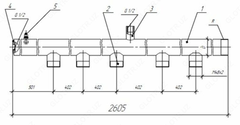 Коллектор газовый К5 - по запросу