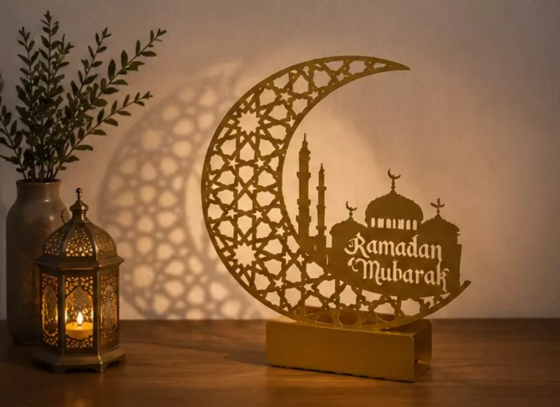  Ramadan Muborak yarim oy va masjidli dekoratsiya - 