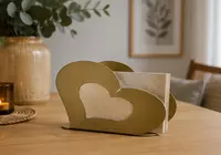 Yurak shaklidagi metall salfetka ushlagichi