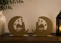   Oy va Masjid shaklidagi metall salfetka ushlagichi