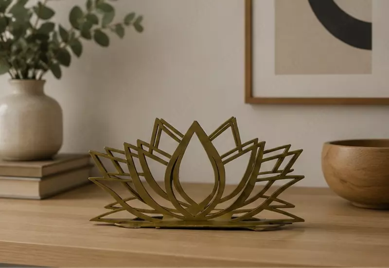  Lotus shaklidagi metall salfetka ushlagichi - 