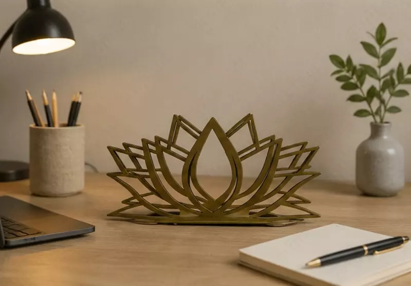   Lotus shaklidagi metall salfetka ushlagichi