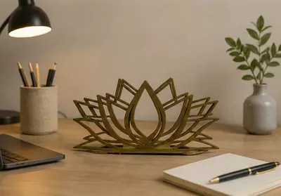   Lotus shaklidagi metall salfetka ushlagichi