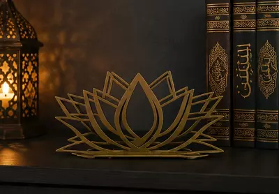  Lotus shaklidagi metall salfetka ushlagichi Chakana savdo