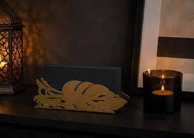  Monstera bargi shaklidagi metall salfetka ushlagichi Chakana savdo