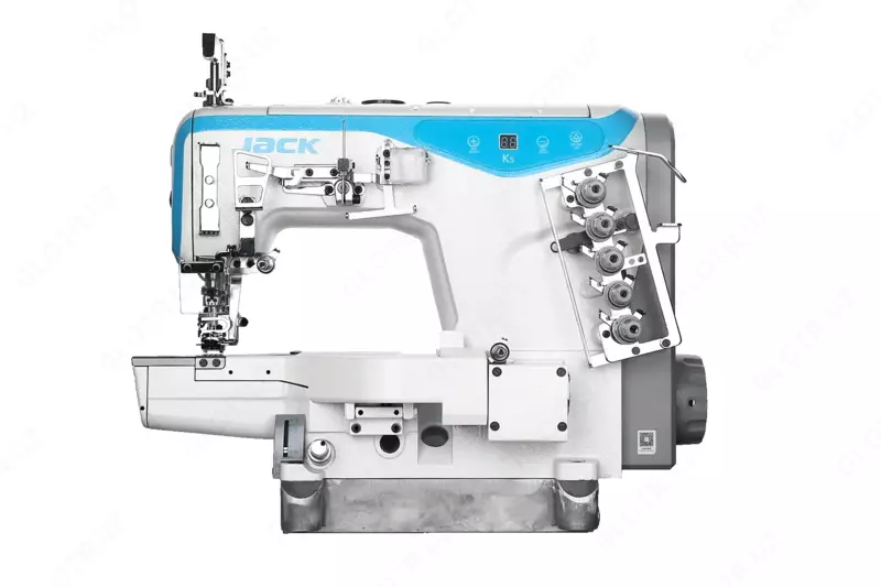 JACK К5-UTL-35AC*356 - Avtomatik funksiyali va chap tomonlama qirqiladigan uch ignali rashma tikuv mashinasi