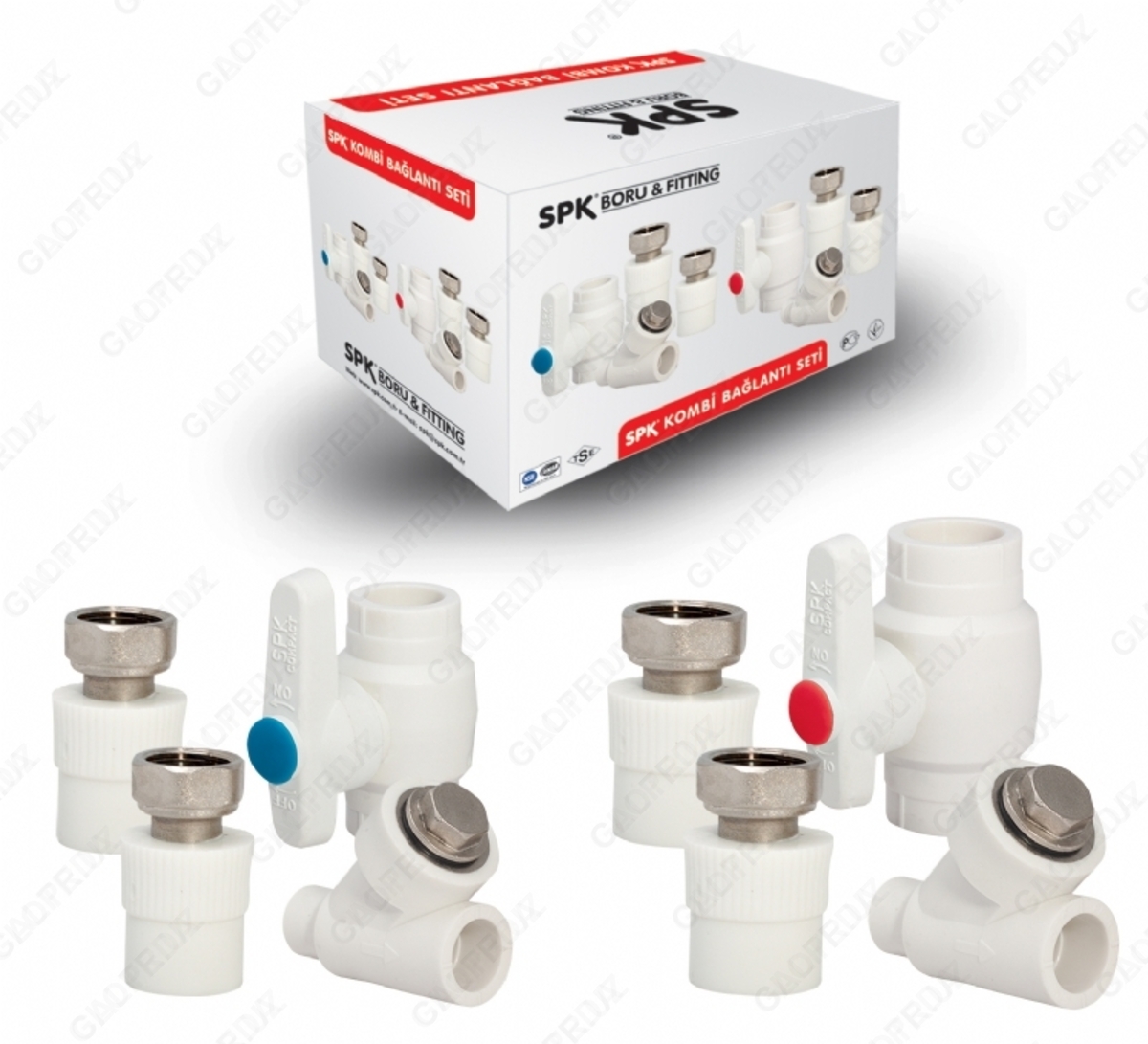 SPK трубы и фитинги перечислением диаметры от 20 до 110 мм