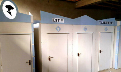 Автономный туалет из био-материала 004 в светлых оттенках