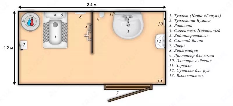 Туалетный модуль-павильон (ТМП) BIO-LYUKS Только в розницу