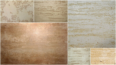 Декоративная штукатурка траветрин (цветной)