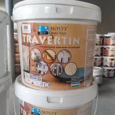 Yillik gips MOVIY TRAVERTIN 00, 25 kg