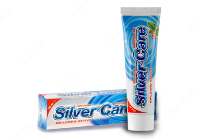 Зубная паста «Silver Care» серии Active Bioflouride со вкусом мяты - 100 мл.