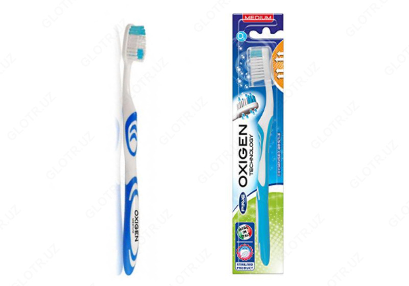 Зубная щётка 3-го поколения «PIAVE» серии Oxigen с 6 отверстиями в основании (Тип жёсткости щетины: средняя)