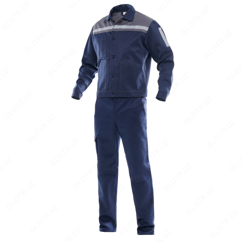 YMO Pro shimlari bilan kostyum-kok-kulrang. YMO - 4000