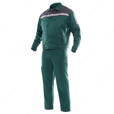 Костюм с полукомбинезоном YMO Профи зелено-серый . YMO - 4002