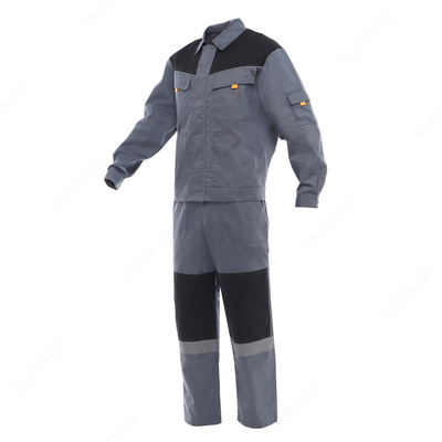 Костюм с полукомбинезоном YMO Авангард серо-черный . YMO - 4010