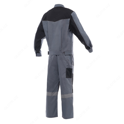  Костюм с полукомбинезоном YMO Авангард серо-черный . YMO - 4010 - 