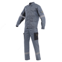 YMO ITR Vanguard kulrang-qora shimlar bilan kostyum. YMO - 4012