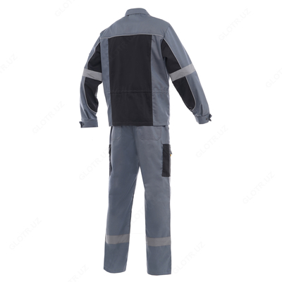  Костюм с брюками YMO ИТР Авангард серо-черный. YMO - 4012 - 