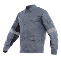   YMO ITR Vanguard kulrang-qora shimlar bilan kostyum. YMO - 4012