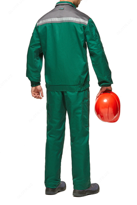  Костюм YMO ОПТИМА с полукомбинезоном зелено-серый . YMO - 4014 - 