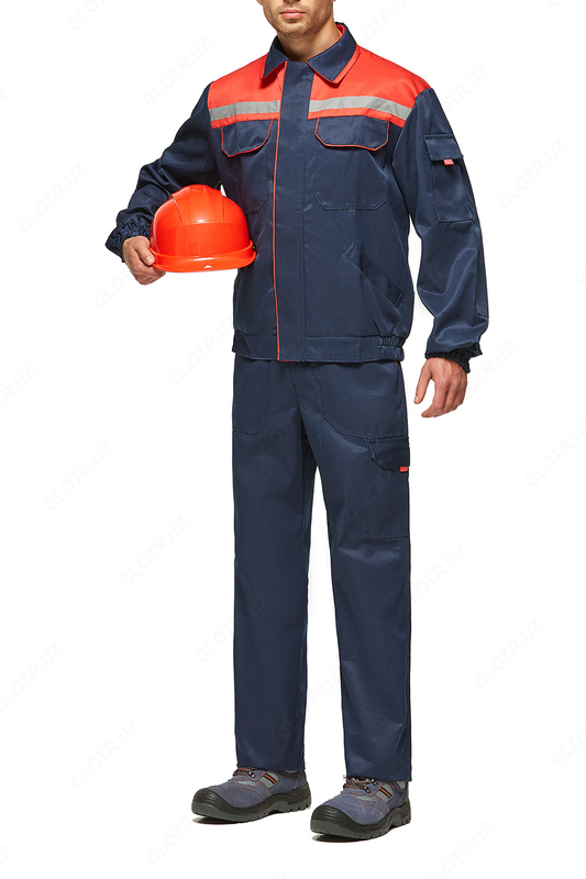 Костюм YMO ОПТИМА с полукомбинезоном сине-красный . YMO - 4016