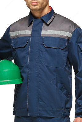   Костюм YMO ОПТИМА с полукомбинезоном сине-серый. YMO - 4018