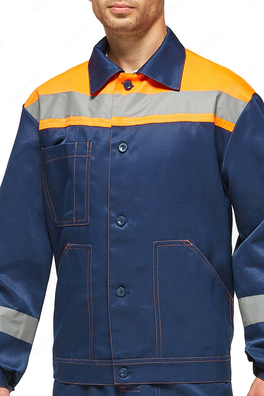   Костюм YMO ПРОФИ с полукомбинезоном сине-оранжевый. YMO - 4021