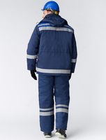  Куртка зимний Горизонт-Люкс (Смесовая  210) брюки  темно-синий/васильковый - 