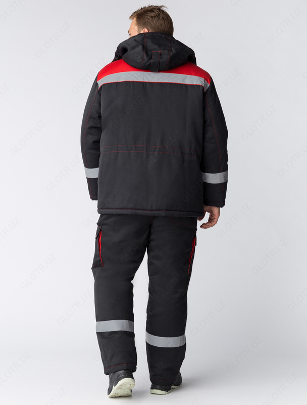  Qishki koylagi Titan (Aralashtirilgan  210) p / c  qora / qizil - 