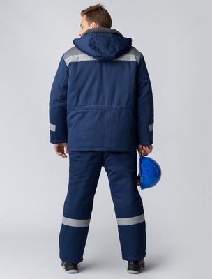  Куртка зимний Легион-Ультра СОП (Смесовая  210) брюки  темно-синий/серый - 