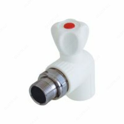 Кран шаровой для радиатора 90° (угловой) 20х1/2″