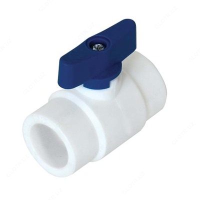 Кран шаровой мини синий 20