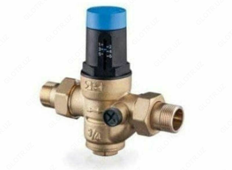 Мембранный редуктор давления с фитингами наружной резьбы и индикатором предварительной настройки 1" - 675 000 сум