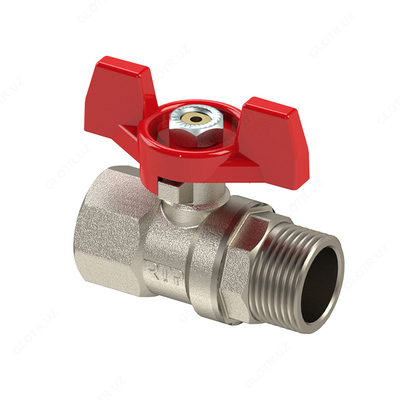 Кран шаровой 47,20 вн/нар ручка бабочка ГАЗ