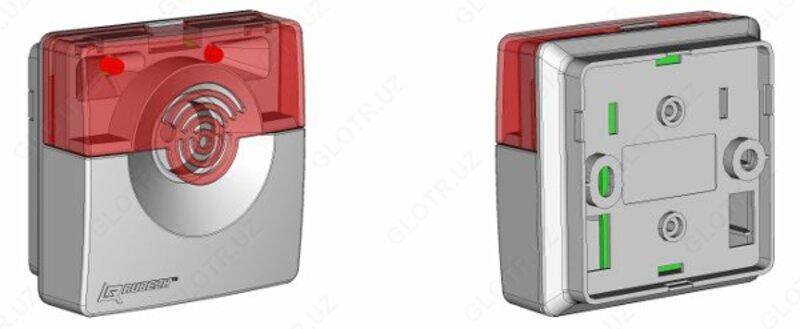 ОПОП 124-7, 12В (корпус бело-красный)Оповещатель охранно-пожарный комбинированный свето-звуковой