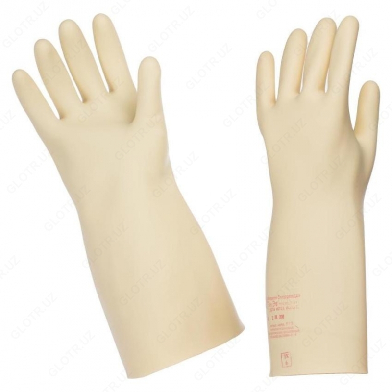 Перчатки диэлектрические бесшовные (до 1000в)