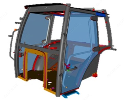 Стекло двери кабины трактора TTZ LS U62