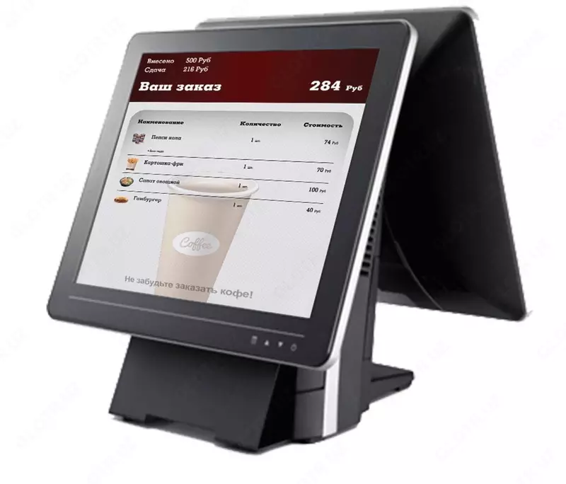 Mehmonlar uchun interaktiv ekran R_Keeper r_k Restoran, kafe, tez ovqatlanish uchun mehmon ekrani