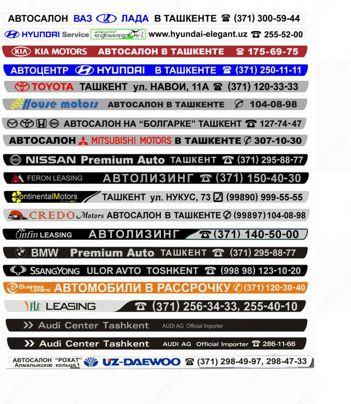 Реклама на рамках номерных знаков автомобилей