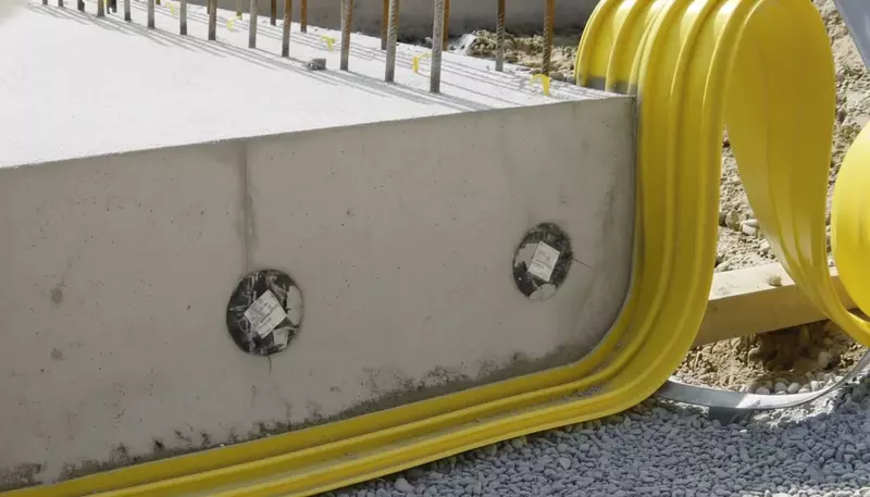  Гидрошпонка ПВХ (PVC Waterstop) шир. 250 мм  толщ. 4 мм  давл. до 0.5 МПа  желтая - 