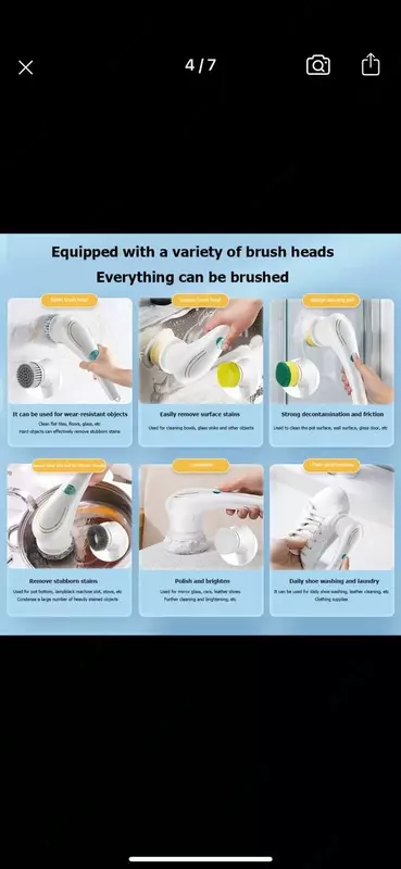 199 000 so'm 5-in-1 elektr uy tozalash cho'tkasi