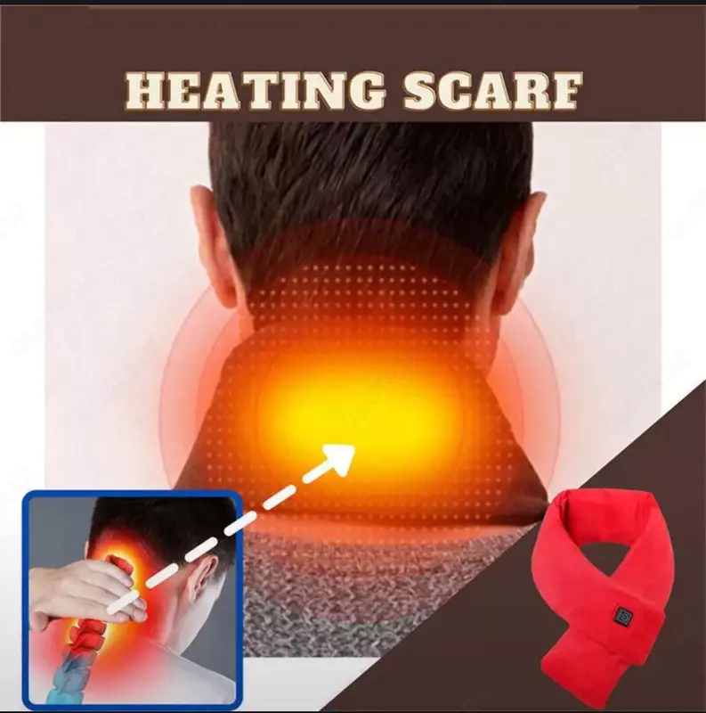 Шарф с электроподогревом Крем Узбекистан